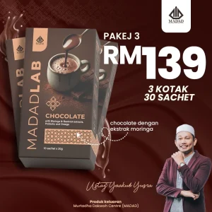 3 Kotak Coklat Madad - 30 Sachet